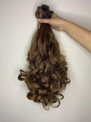 14 Clips | Premium Modified Clipsin Curl Hair Extensions | Perfect Fit for Every Style - World Hair Extension