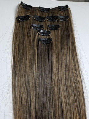 Premium Modified Clips In Hair Extensions – Perfect Fit for Every Style |28 inches| - World Hair Extension