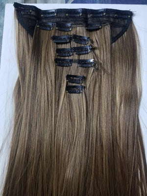 Premium Modified Clips In Hair Extensions – Perfect Fit for Every Style |28 inches| - World Hair Extension