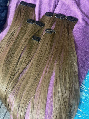 Premium Modified Clips In Hair Extensions – Perfect Fit for Every Style |28 inches| - World Hair Extension