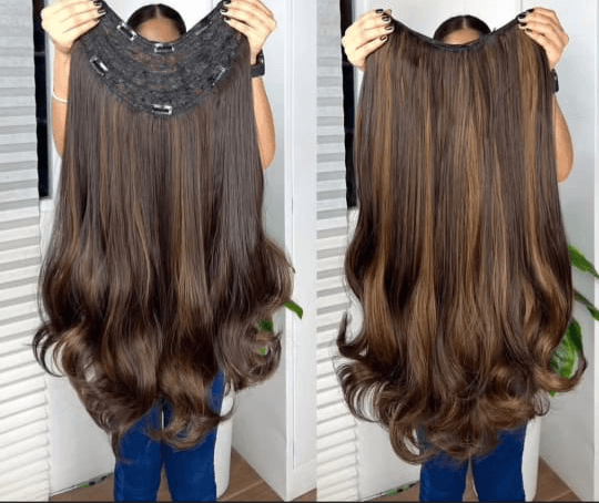 Natural Color Half Head Wigs 24-28 Inches : Brushable, Washable & Easy to Style - World Hair Extension