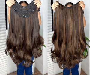 Natural Color Half Head Wigs 24-28 Inches : Brushable, Washable & Easy to Style - World Hair Extension