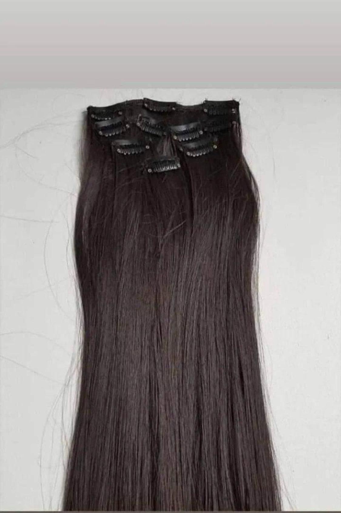 Premium Modified Clips In Hair Extensions – Perfect Fit for Every Style |28 inches| - World Hair Extension