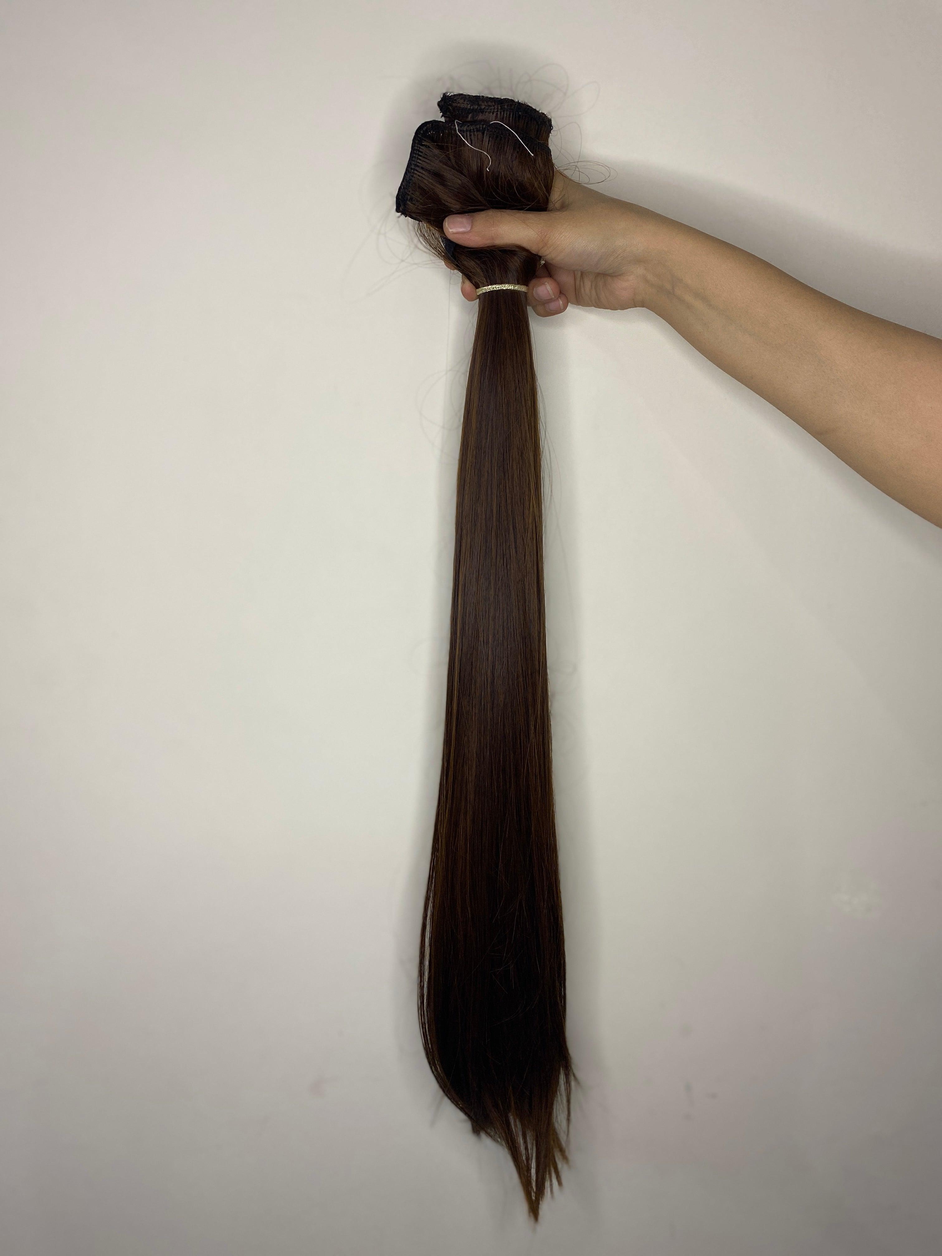 Premium Modified Clips In Hair Extensions – Perfect Fit for Every Style |28 inches| - World Hair Extension