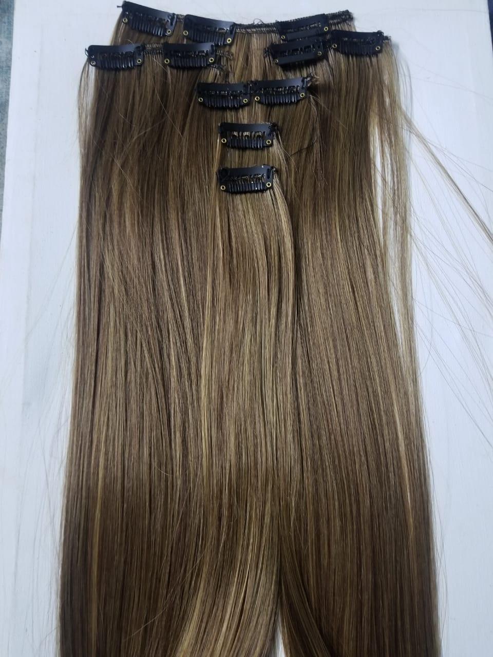 Premium Modified Clips In Hair Extensions – Perfect Fit for Every Style |28 inches| - World Hair Extension