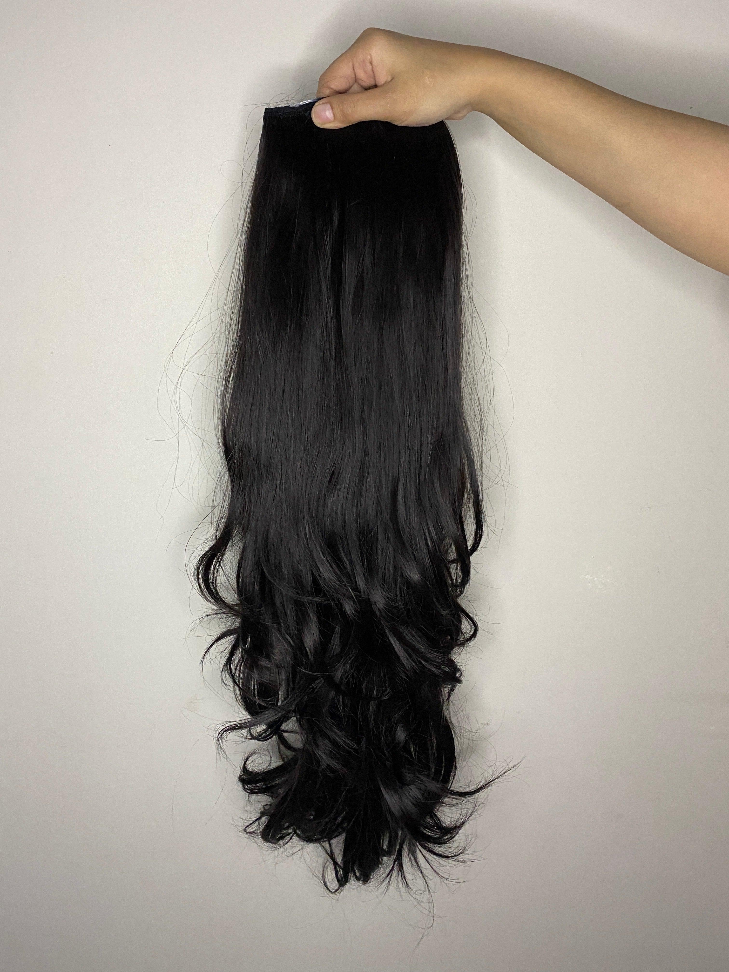 Natural Color Half Head Wigs 24-28 Inches : Brushable, Washable & Easy to Style - World Hair Extension